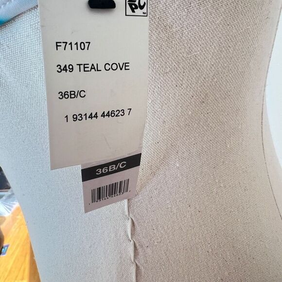 Sundazed Ledia Blue Tie-Dye Shirred Bikini Top Size 36 B/C - Picture 10 of 12